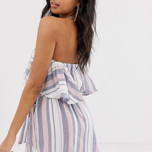 Bandeau Striped Strapless Top - Picture 2 of 4